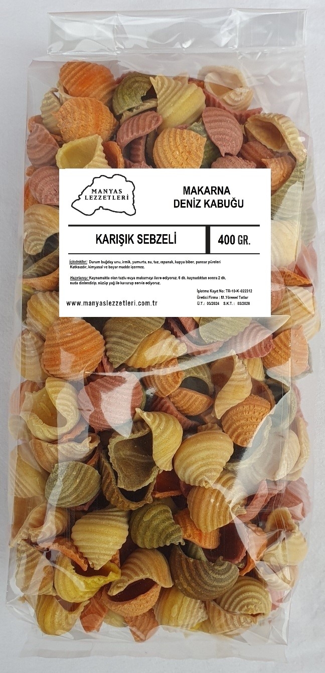 Karışık Sebzeli Deniz Kabuğu Makarna