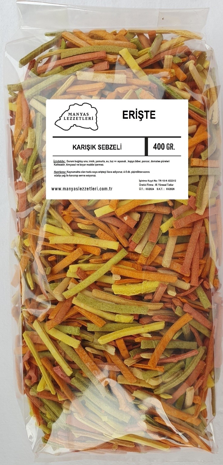 Karışık Sebzeli  Erişte
