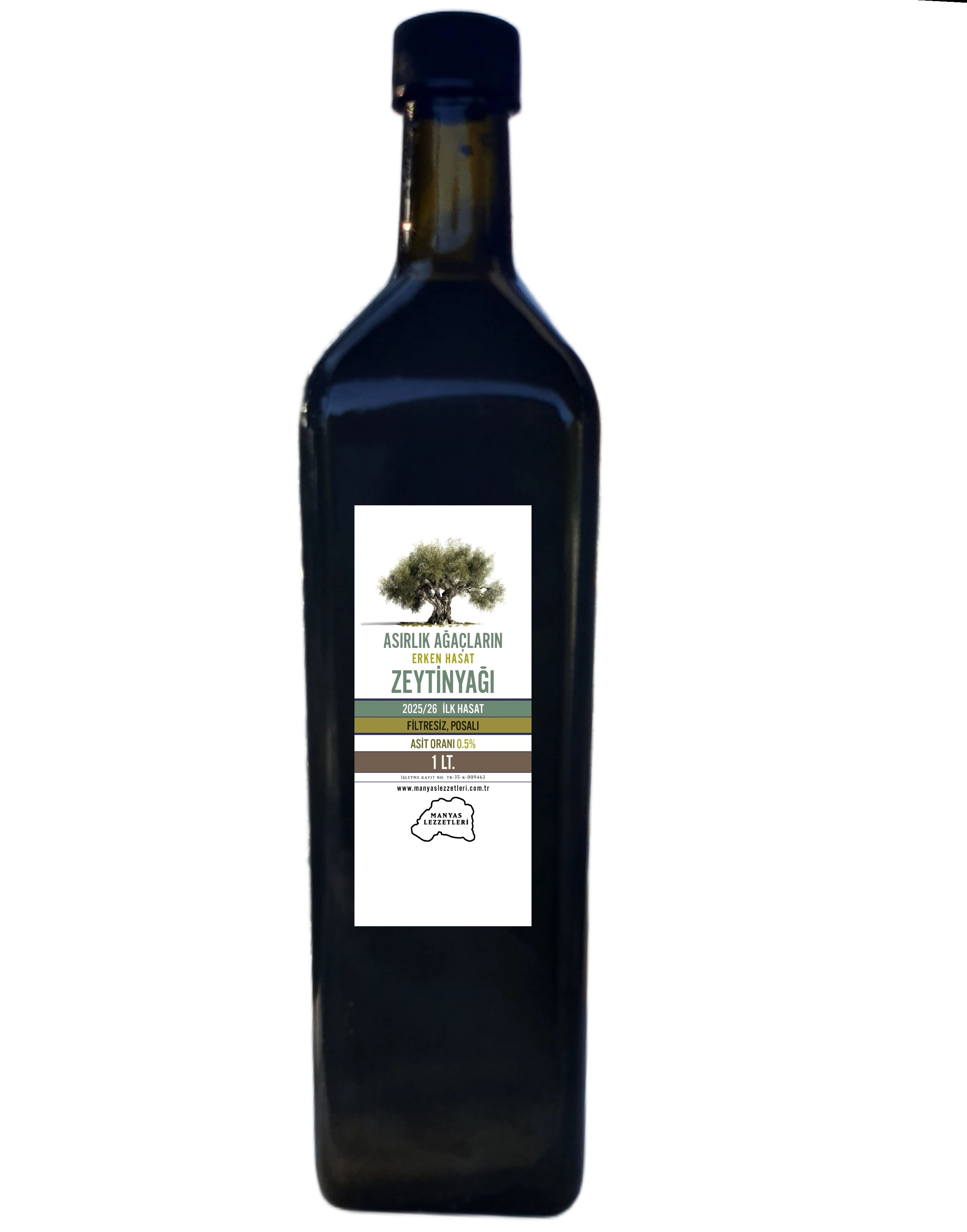Asırlık Ağaçların Erken Hasat Soğuk Sıkım Zeytinyağı 1 Lt.