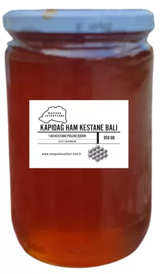 Kapıdağ Ham Kestane Balı 2025 Sağımı 850 Gr.